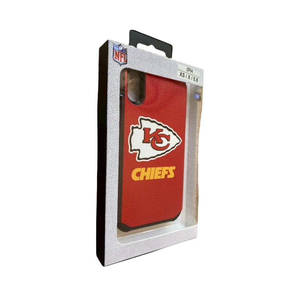 for iPhone XS Case Kansas‎ City Chiefs Slim Lightweight NFL Licensed Red Black